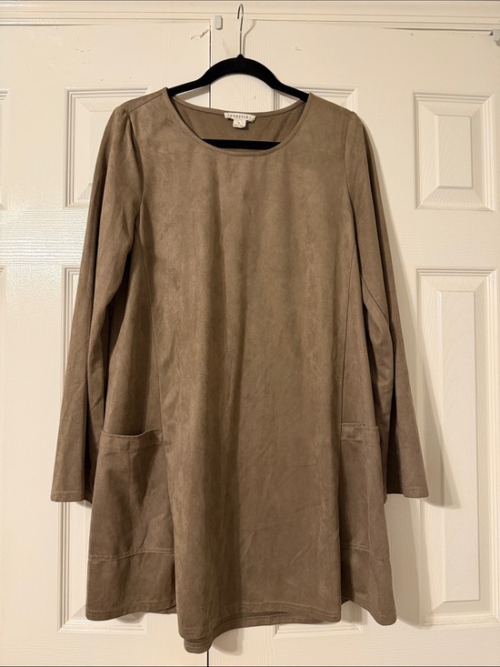 Love Riche Dresses & Skirts - Casual Taupe Long-Sleeve A-Line Dress